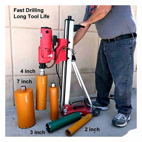 Drilling Holes In Concrete With A Diamond Core Bit