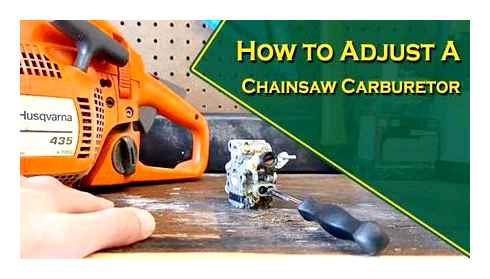 adjust, screws, chainsaw, your