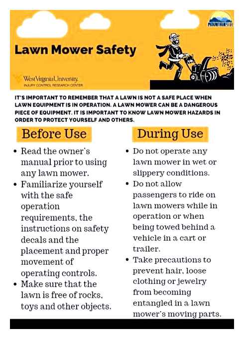 lawn, safety, precautions, operation