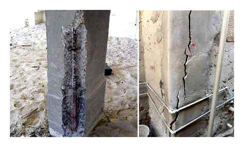 concrete, column, reinforcement, corner, grinder