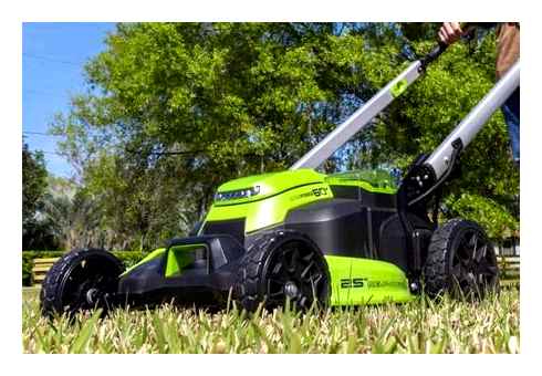 greenworks, dual, blade, self-propelled, lawn