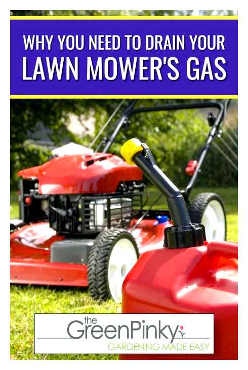 lawn, mower, storage, draining, fuel